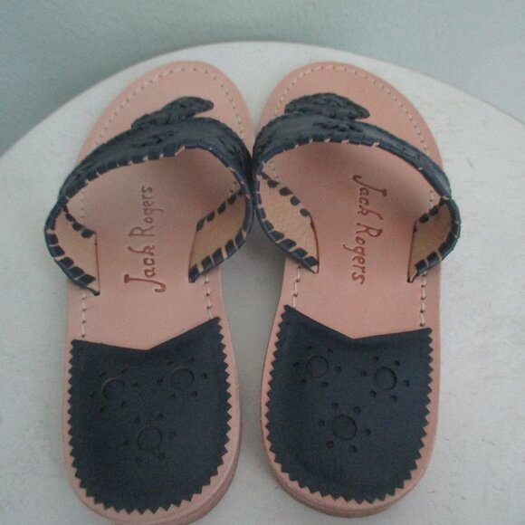 NWOT JACK ROGERS ~ PALM BEACH NAVY BLUE FLATS ~ 5 - Picture 5 of 6